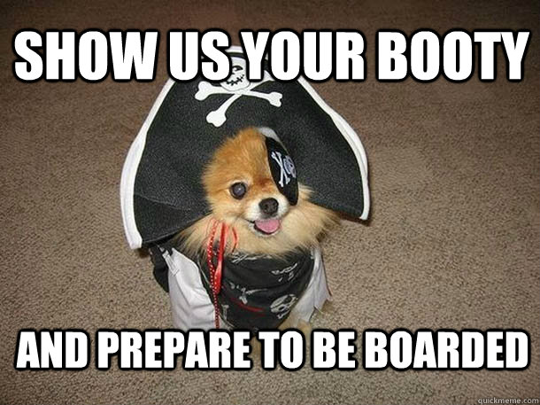 Show us your booty And prepare to be boarded   