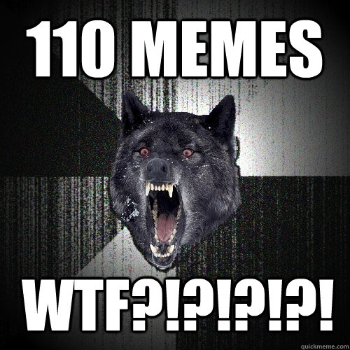 110 memes wtf?!?!?!?!  Insanity Wolf