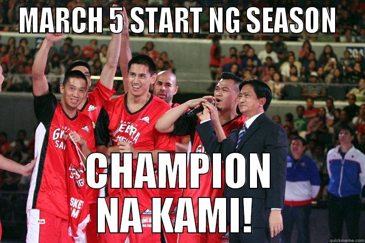 MARCAD AS ASD  - MARCH 5 START NG SEASON  CHAMPION NA KAMI!  Misc