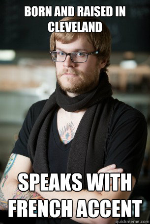 Born and raised in Cleveland speaks with french accent Caption 3 goes here  Hipster Barista