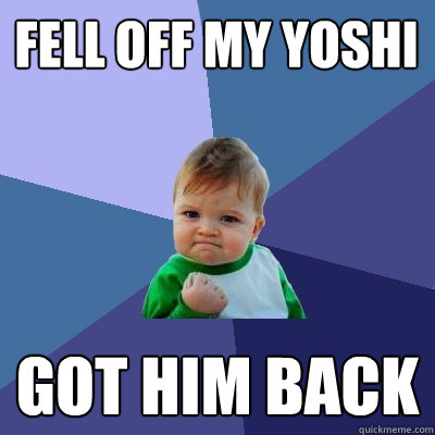 Fell off my Yoshi Got him back - Fell off my Yoshi Got him back  Success Kid