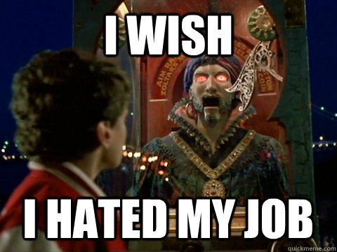 I wish I hated my job  Wish For Zoltar