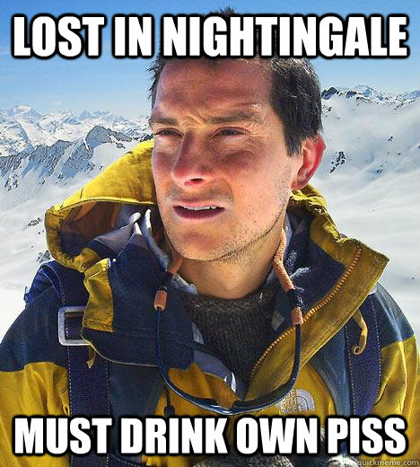 Lost in Nightingale must drink own piss  Bear Grylls