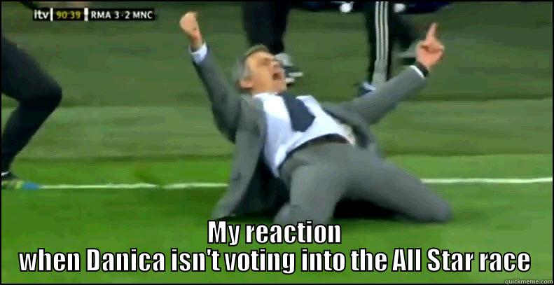 My Reaction -  MY REACTION WHEN DANICA ISN'T VOTING INTO THE ALL STAR RACE Misc