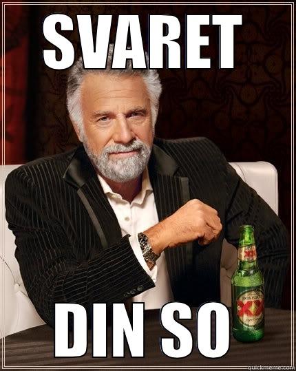 SVARET DIN SO The Most Interesting Man In The World