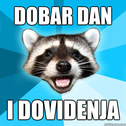 DOBAR DAN I DOVIDENJA  Lame Pun Coon