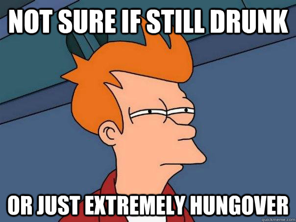 Not sure if still drunk or just extremely hungover - Not sure if still drunk or just extremely hungover  Futurama Fry