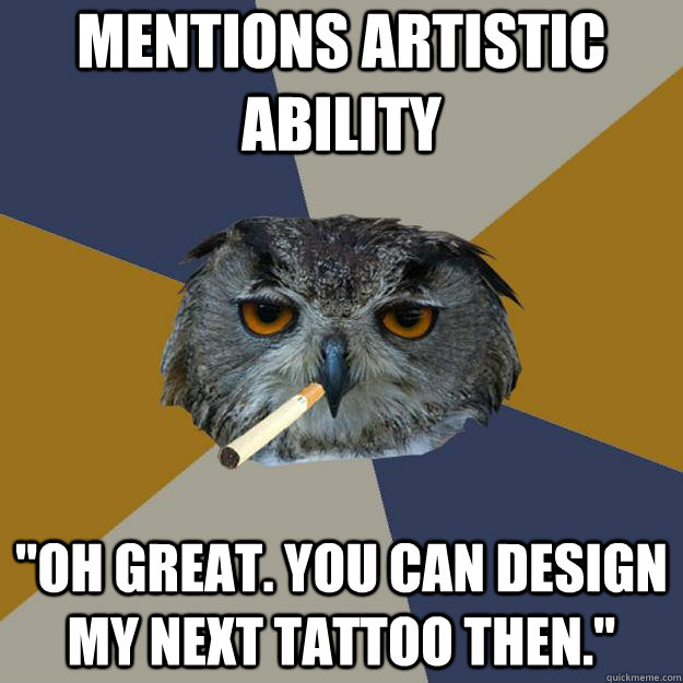 Mentions artistic ability 