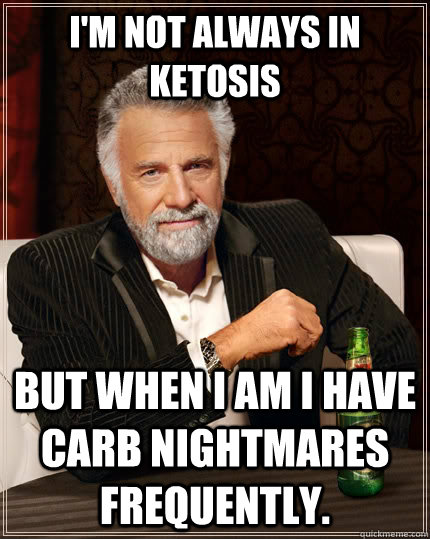 I'm not always in Ketosis But when I am I have carb nightmares frequently. Caption 3 goes here - I'm not always in Ketosis But when I am I have carb nightmares frequently. Caption 3 goes here  The Most Interesting Man In The World