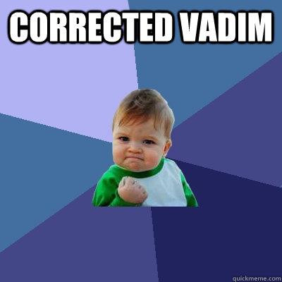 Corrected Vadim   Success Kid