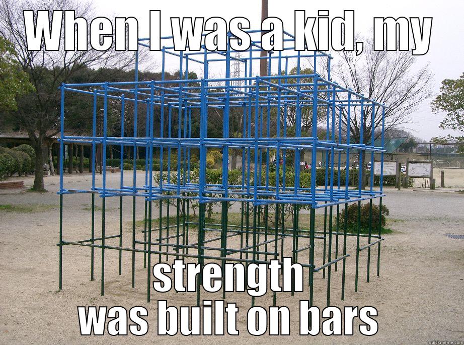 WHEN I WAS A KID, MY STRENGTH WAS BUILT ON BARS Misc