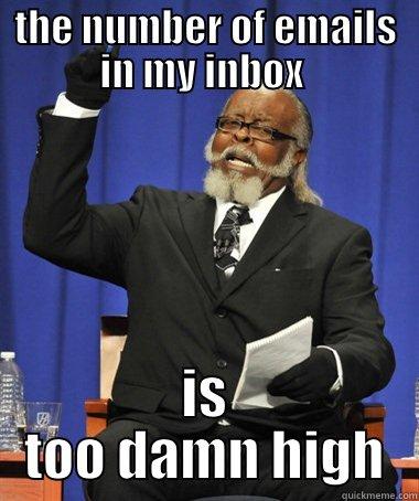 THE NUMBER OF EMAILS IN MY INBOX  IS TOO DAMN HIGH The Rent Is Too Damn High