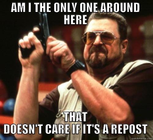 AM I THE ONLY ONE AROUND HERE THAT DOESN'T CARE IF IT'S A REPOST Am I The Only One Around Here