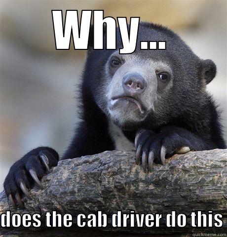 Cab Driver  - WHY... DOES THE CAB DRIVER DO THIS Confession Bear