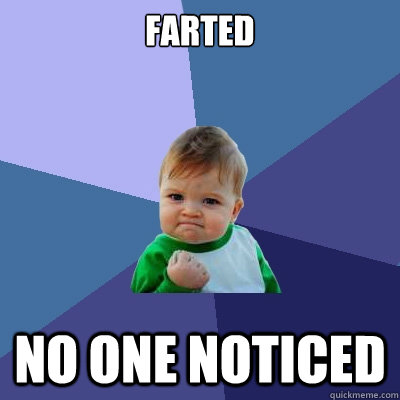 farted no one noticed   Success Kid