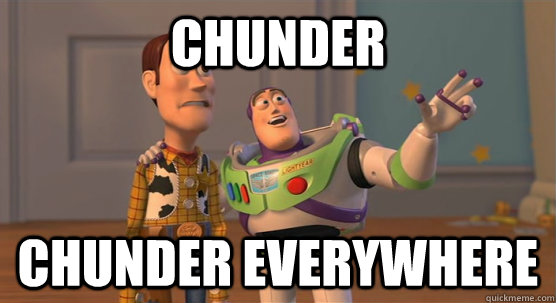 Chunder chunder everywhere  Toy Story Everywhere