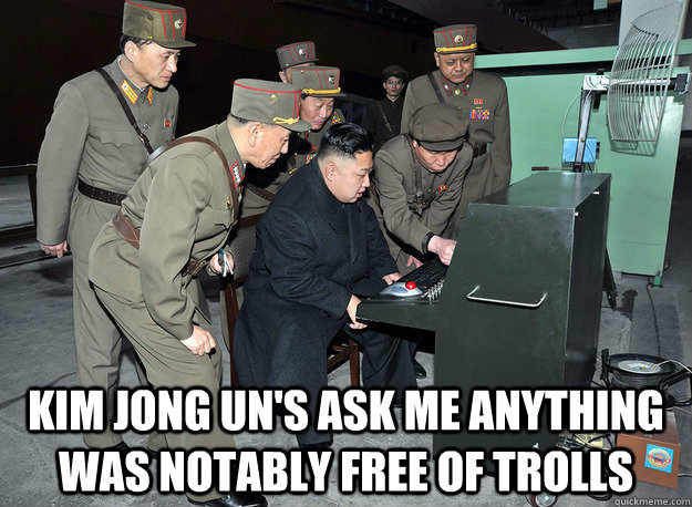  kim jong un's ask me anything was notably free of trolls  kim jong un