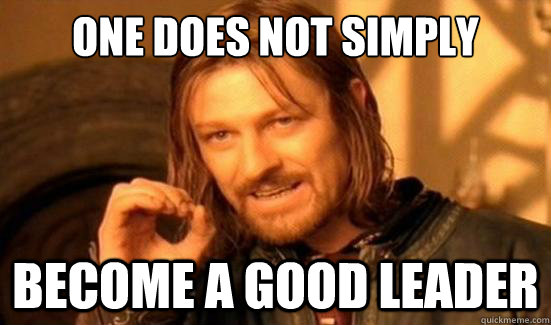 One Does Not Simply Become a good leader - One Does Not Simply Become a good leader  Boromir