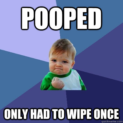 Pooped Only had to wipe once - Pooped Only had to wipe once  Success Kid