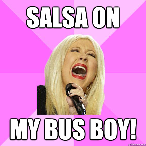 Salsa on My Bus Boy!  Wrong Lyrics Christina