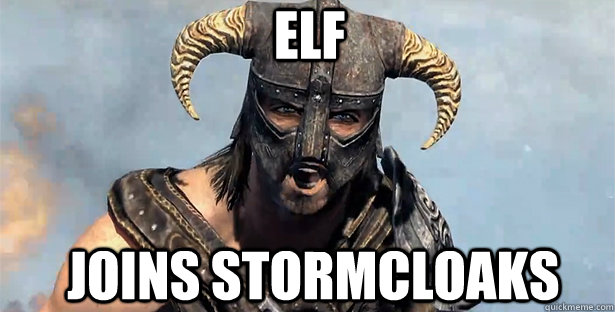 elf joins stormcloaks  skyrim