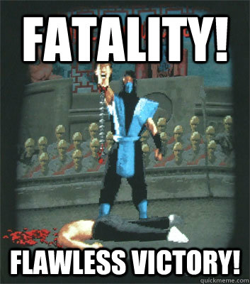 FATALITY. Flawless victory!  Bloopers, Funny pictures, Funny