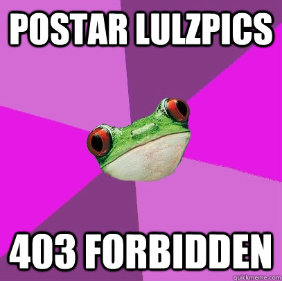 Postar lulzpics 403 Forbidden  Foul Bachelorette Frog