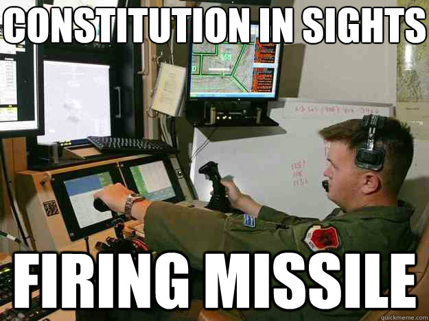 Constitution in sights
 Firing Missile - Constitution in sights
 Firing Missile  First World Drone Operator Problems