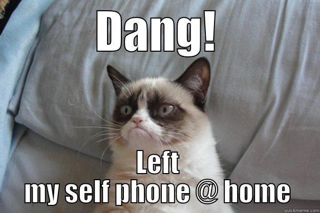 DANG! LEFT MY SELF PHONE @ HOME Grumpy Cat