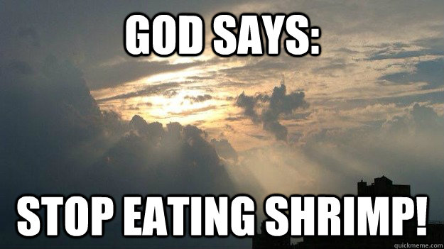 god-says-stop-eating-shrimp-god-says-quickmeme