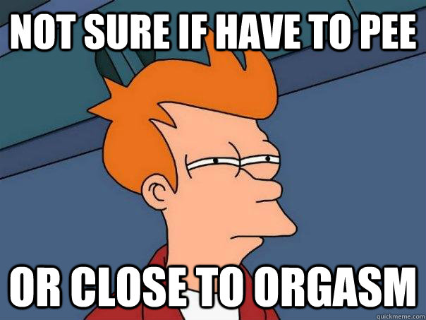 NOT SURE IF HAVE TO PEE OR CLOSE TO ORGASM  Futurama Fry