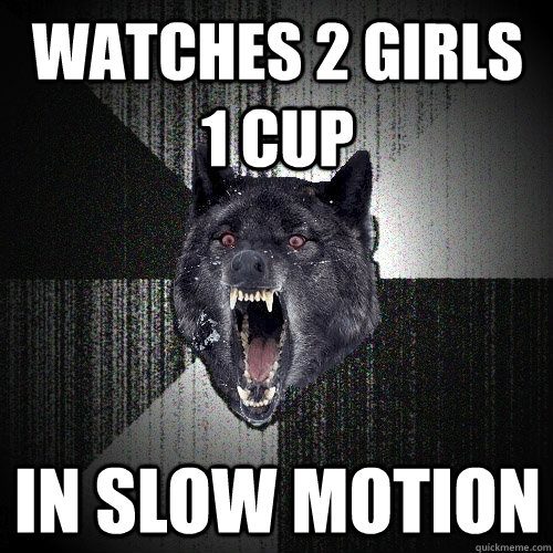 Watches 2 girls 1 cup in slow motion  Insanity Wolf