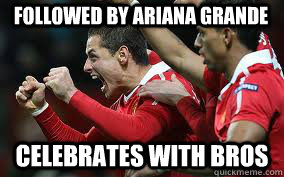 Followed by Ariana Grande Celebrates with Bros  Chicharito