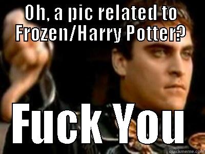 OH, A PIC RELATED TO FROZEN/HARRY POTTER? FUCK YOU Downvoting Roman