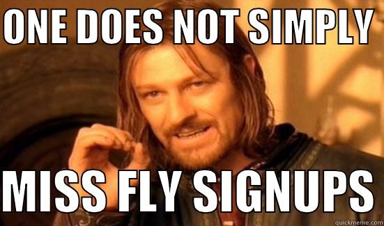 CMON PEOPLE - ONE DOES NOT SIMPLY   MISS FLY SIGNUPS Boromir