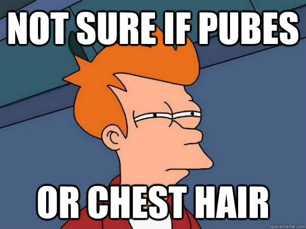 Not sure if pubes Or chest hair  Futurama Fry