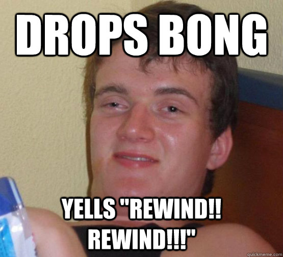 Drops bong Yells 