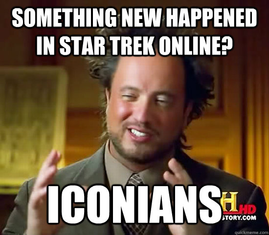 Something new happened in Star Trek Online? Iconians  Ancient Aliens