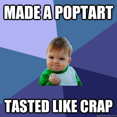 made a poptart tASTED LIKE CRAP  Success Kid