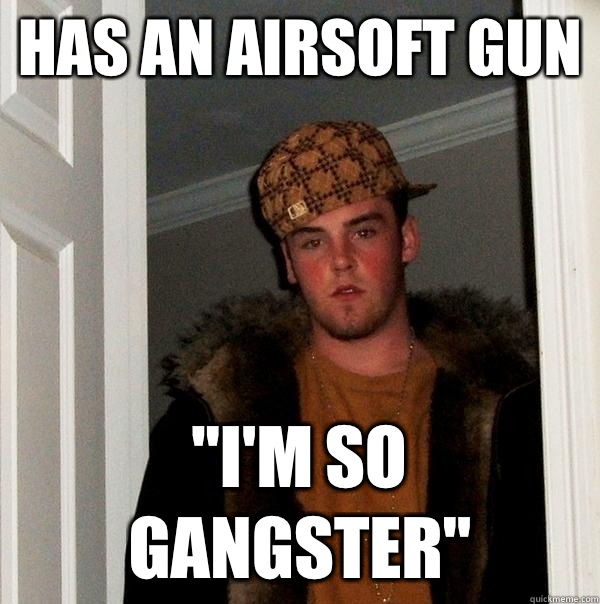 Has an airsoft gun 