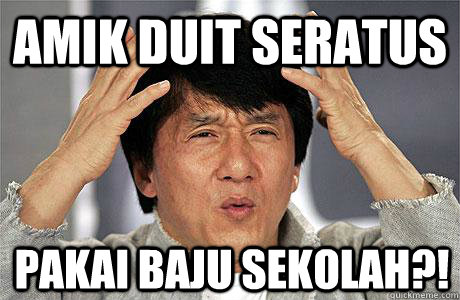 amik duit seratus pakai baju sekolah?! - amik duit seratus pakai baju sekolah?!  EPIC JACKIE CHAN