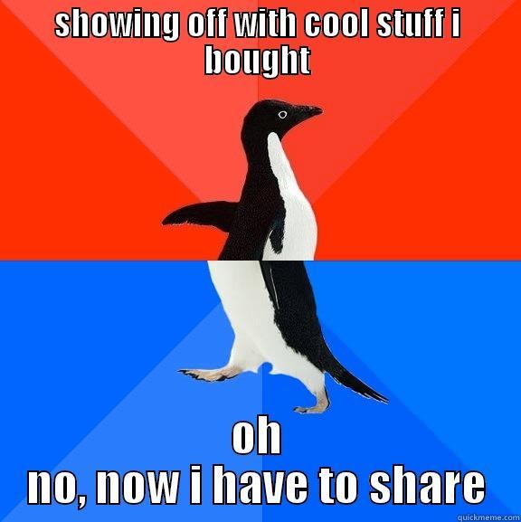 SHOWING OFF WITH COOL STUFF I BOUGHT OH NO, NOW I HAVE TO SHARE Socially Awesome Awkward Penguin