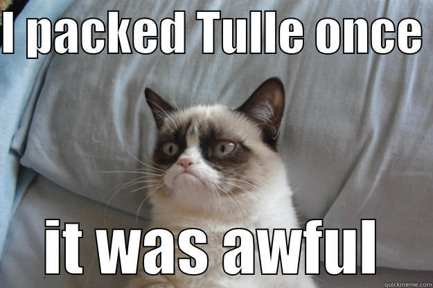 I PACKED TULLE ONCE  IT WAS AWFUL Grumpy Cat