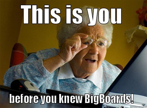 THIS IS YOU  BEFORE YOU KNEW BIGBOARDS!   Grandma finds the Internet