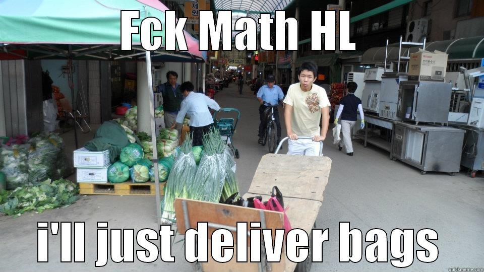 FCK MATH HL I'LL JUST DELIVER BAGS Misc