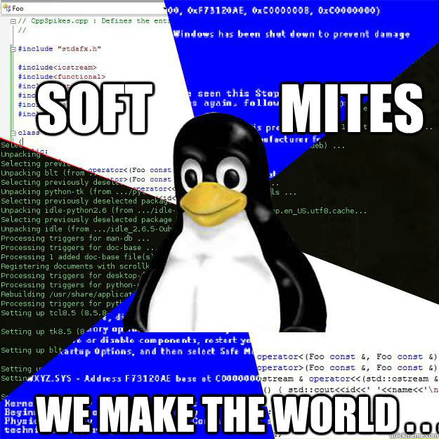    soft            mites we make the world . . .  Computer Science Penguin