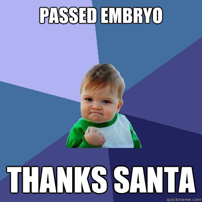 Passed Embryo Thanks Santa
  Success Kid