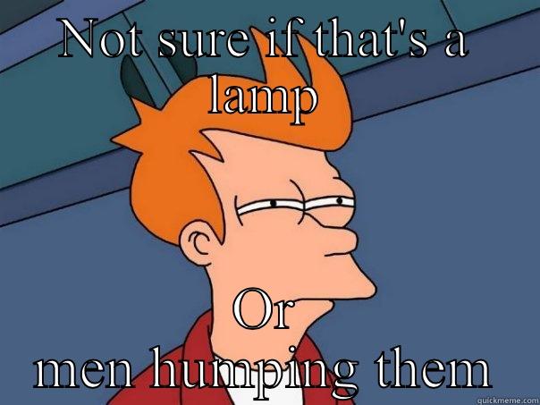 NOT SURE IF THAT'S A LAMP OR MEN HUMPING THEM Futurama Fry