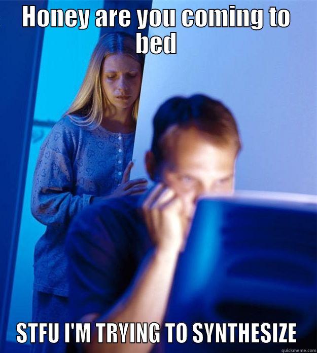 HONEY ARE YOU COMING TO BED STFU I'M TRYING TO SYNTHESIZE Redditors Wife