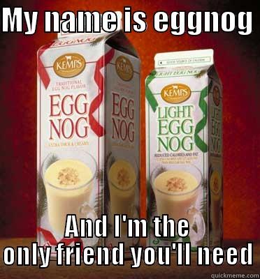 MY NAME IS EGGNOG  AND I'M THE ONLY FRIEND YOU'LL NEED Misc